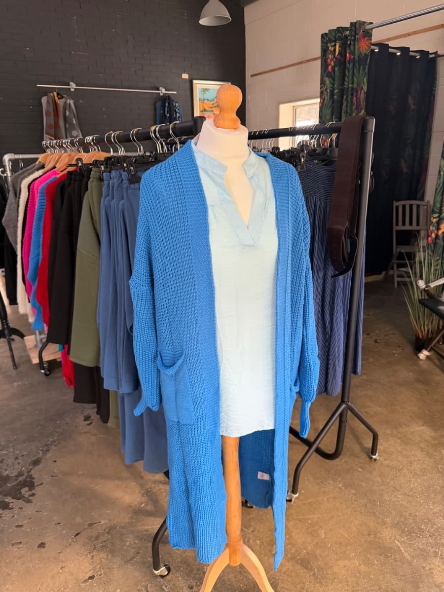 Edge To Edge Knitted Long Cardigan