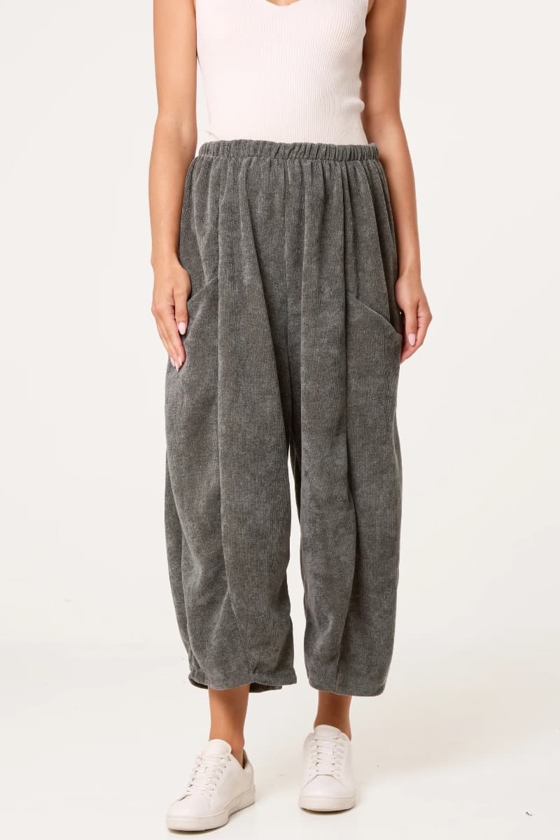Barrel Chenille Feel Trousers